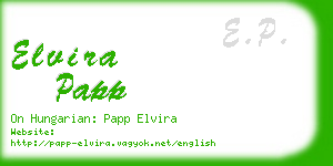 elvira papp business card